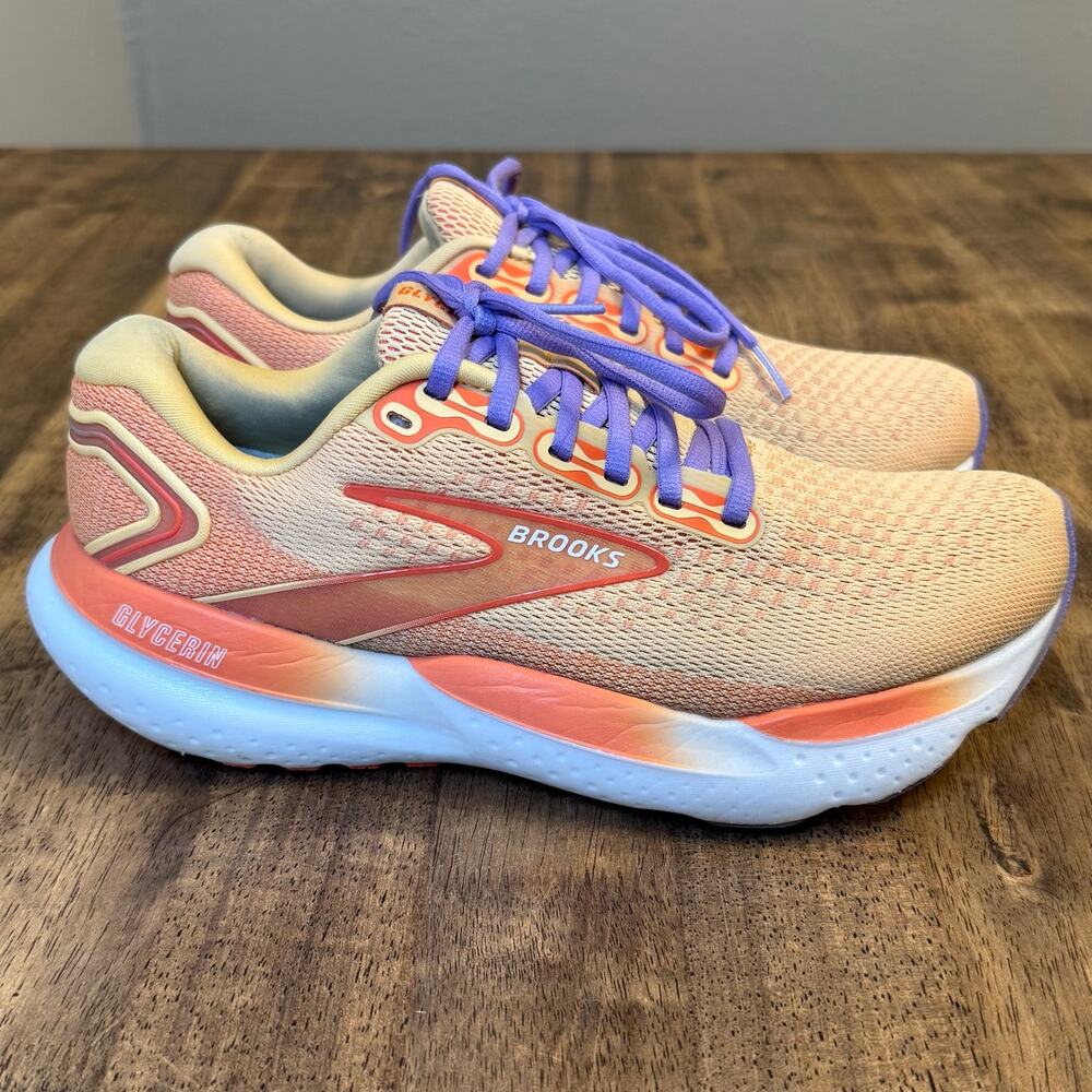 Brooks Glycerin 21 Shoe Running Walking Neutral DNA Loft Sunburst Women’s 9B - Picture 9 of 11